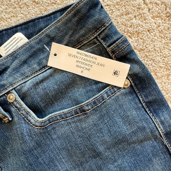 Seven7 Ladies High-Rise Step Hem Cropped Fashion Jean Size 8 - Picture 10 of 13